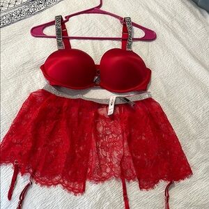 Red Lace Lingerie Set